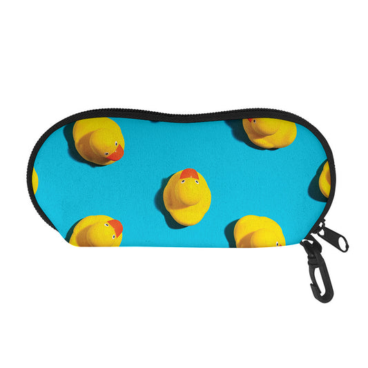 Yellow Rubber Ducks Print Glasses Case