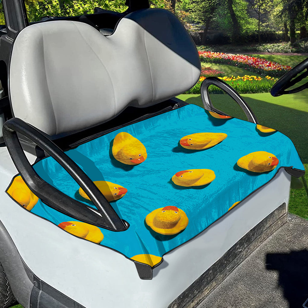 Yellow Rubber Ducks Print Golf Cart Seat Cover