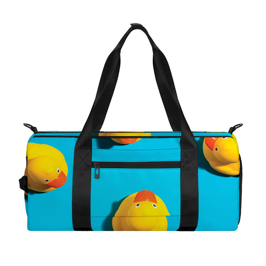 Yellow Rubber Ducks Print Gym Bag
