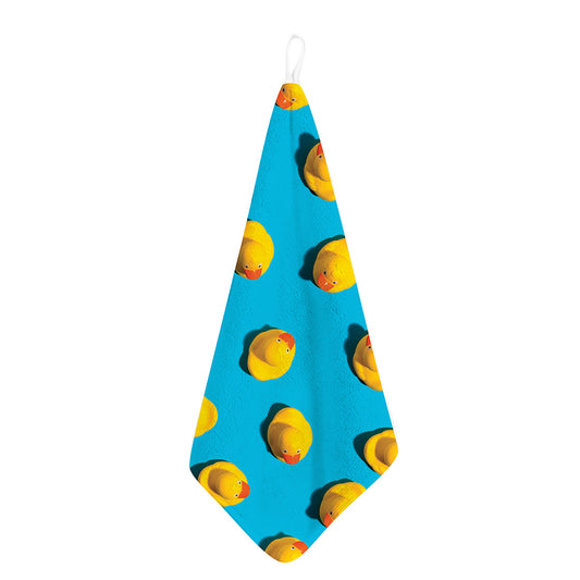 Yellow Rubber Ducks Print Hand Towel