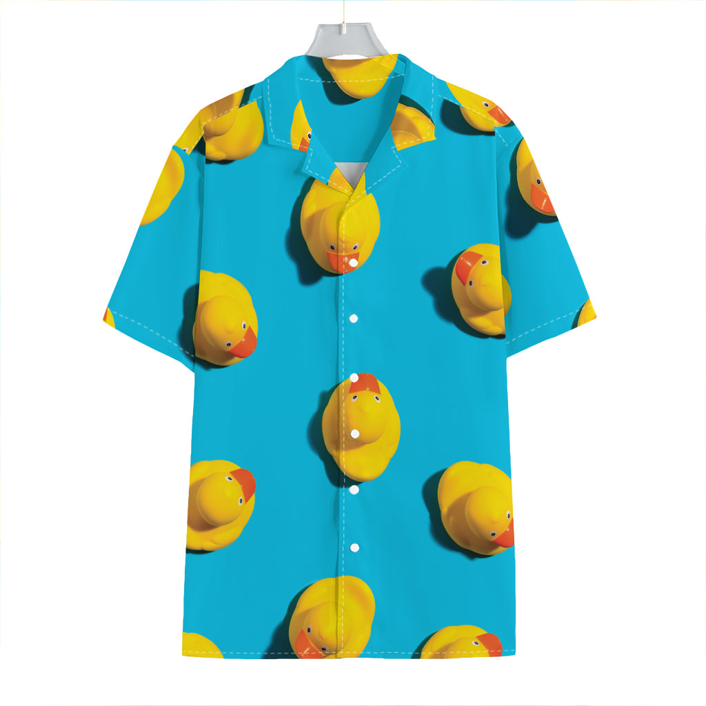 Yellow Rubber Ducks Print Hawaiian Shirt