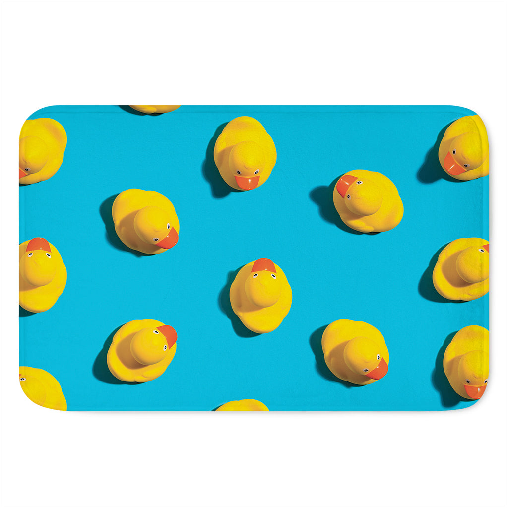 Yellow Rubber Ducks Print Indoor Door Mat