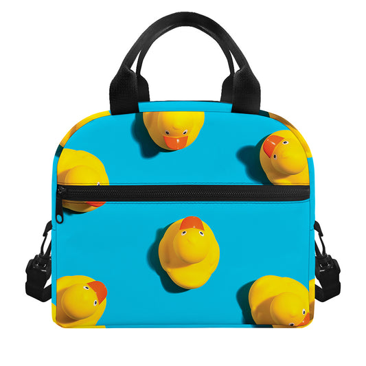 Yellow Rubber Ducks Print Insulated Lunch Bag