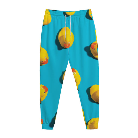 Yellow Rubber Ducks Print Jogger Pants