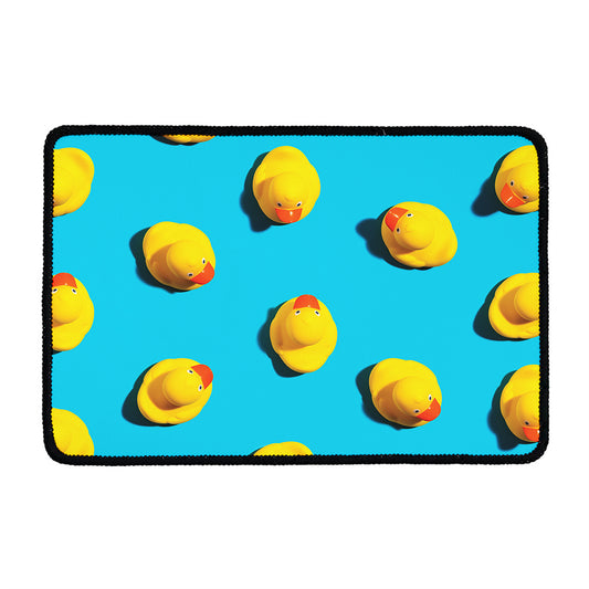 Yellow Rubber Ducks Print Kitchen Mat