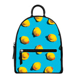 Yellow Rubber Ducks Print Leather Backpack