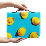 Yellow Rubber Ducks Print Leather Bible Cover
