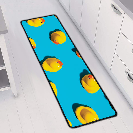 Yellow Rubber Ducks Print Long Kitchen Mat