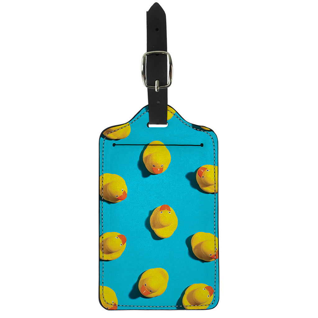 Yellow Rubber Ducks Print Luggage Tag