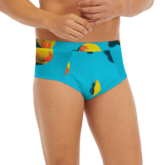 Yellow Rubber Ducks Print Men's Briefs