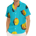 Yellow Rubber Ducks Print Men's Deep V-Neck Shirt