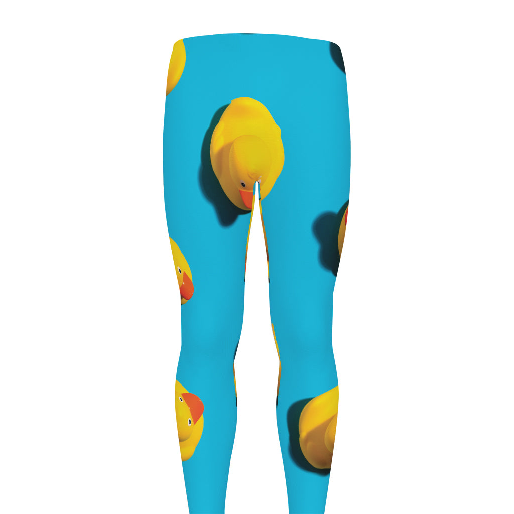 Yellow Rubber Ducks Print Men's leggings