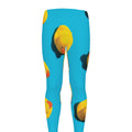 Yellow Rubber Ducks Print Men's Leggings