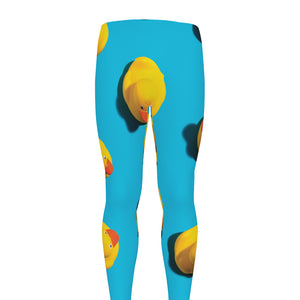 Yellow Rubber Ducks Print Men's leggings