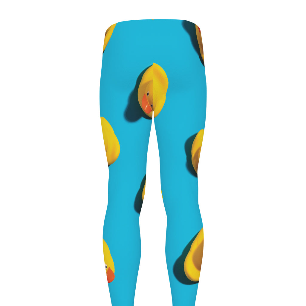 Yellow Rubber Ducks Print Men's leggings