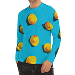 Yellow Rubber Ducks Print Men's Long Sleeve Rash Guard