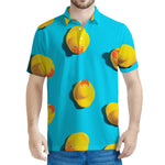 Yellow Rubber Ducks Print Men's Polo Shirt