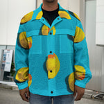 Yellow Rubber Ducks Print Men's Shirt Jacket