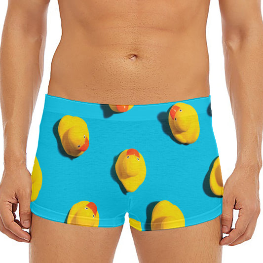 Yellow Rubber Ducks Print Men's Short Boxer Briefs