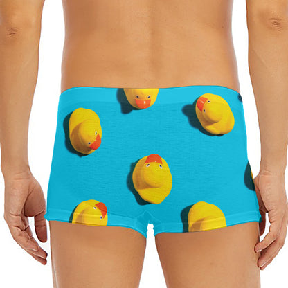 Yellow Rubber Ducks Print Men's Short Boxer Briefs