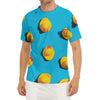 Yellow Rubber Ducks Print Men's Short Sleeve Rash Guard