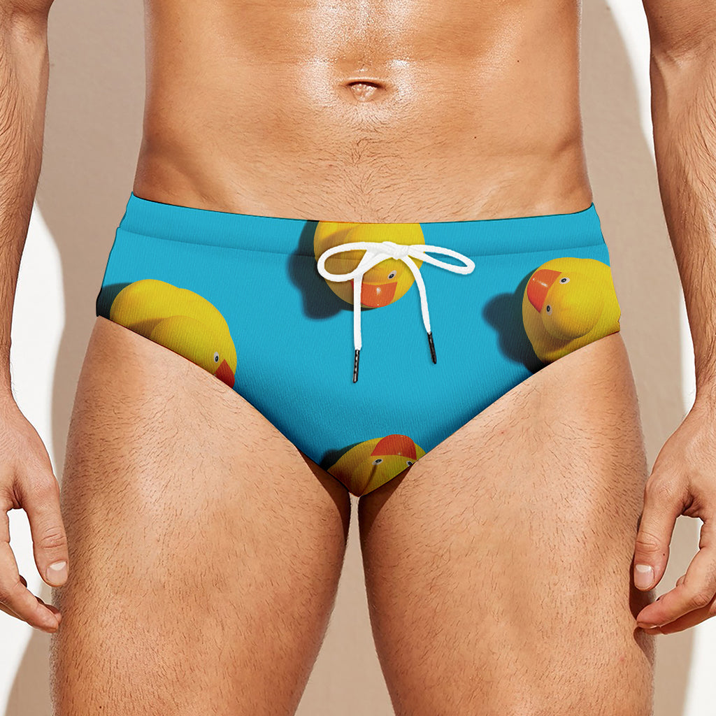 Yellow Rubber Ducks Print Men's Swim Briefs