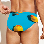 Yellow Rubber Ducks Print Men's Swim Briefs