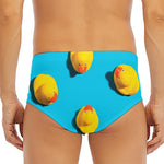 Yellow Rubber Ducks Print Men's Triangle Swim Briefs