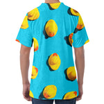 Yellow Rubber Ducks Print Men's Velvet T-Shirt