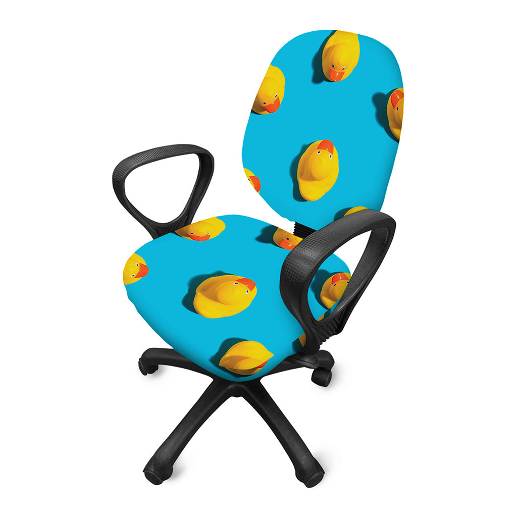 Yellow Rubber Ducks Print Office Chair Cover