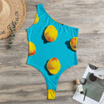 Yellow Rubber Ducks Print One Shoulder Bodysuit