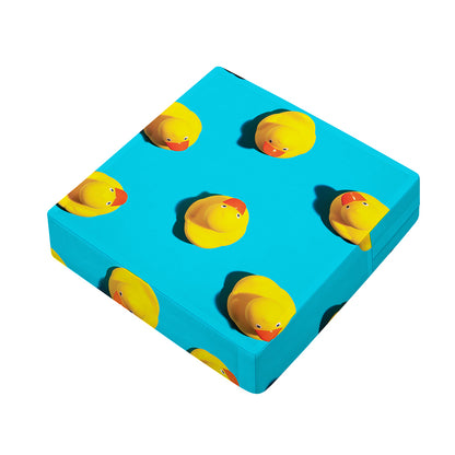 Yellow Rubber Ducks Print Outdoor Seat Cushion Cover