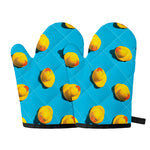 Yellow Rubber Ducks Print Oven Mitts