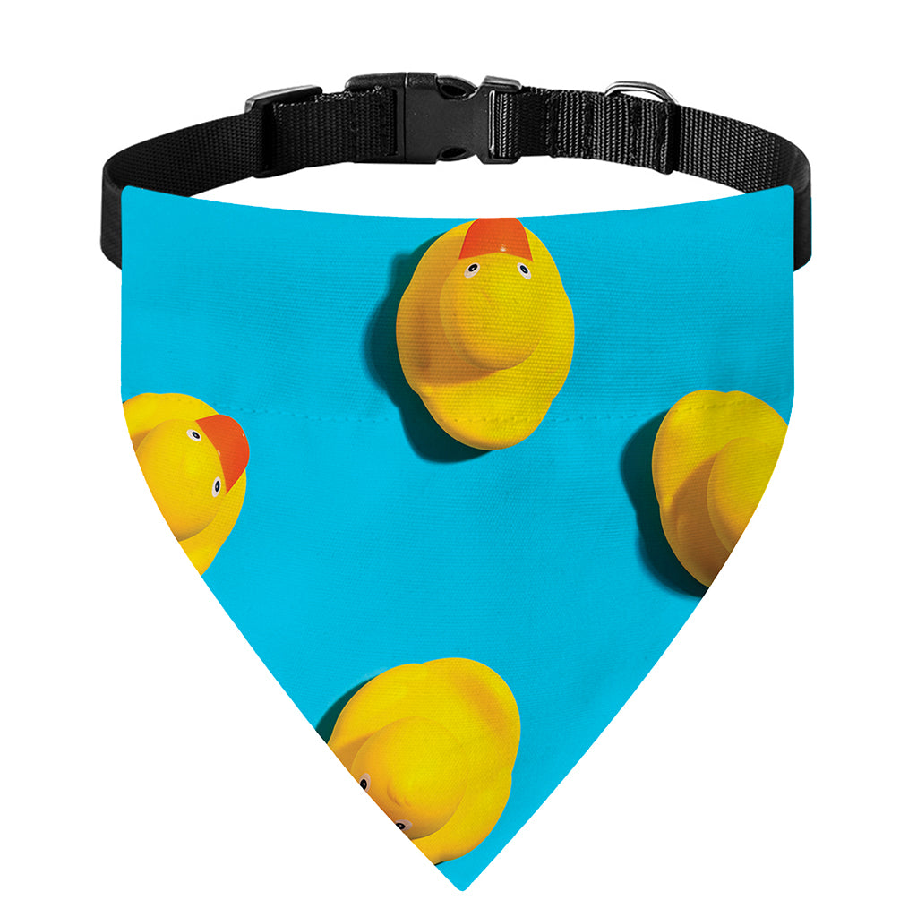 Yellow Rubber Ducks Print Over The Collar Dog Bandana