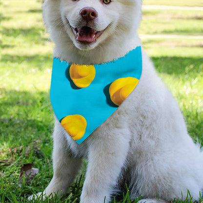 Yellow Rubber Ducks Print Over The Collar Dog Bandana