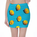Yellow Rubber Ducks Print Pencil Mini Skirt