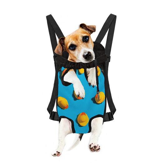 Yellow Rubber Ducks Print Pet Carrier Backpack