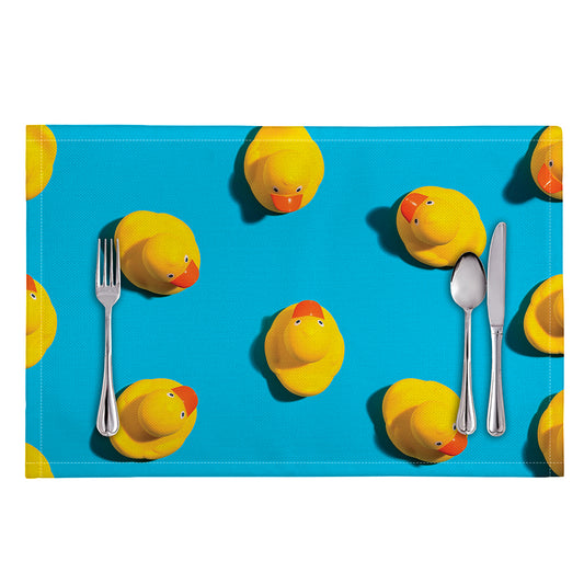 Yellow Rubber Ducks Print Placemat