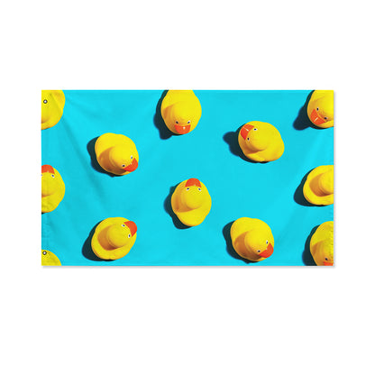 Yellow Rubber Ducks Print Polyester Flag