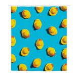 Yellow Rubber Ducks Print Polyester Shower Curtain