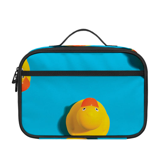 Yellow Rubber Ducks Print Portable Lunch Bag