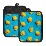 Yellow Rubber Ducks Print Pot Holders With Pocket