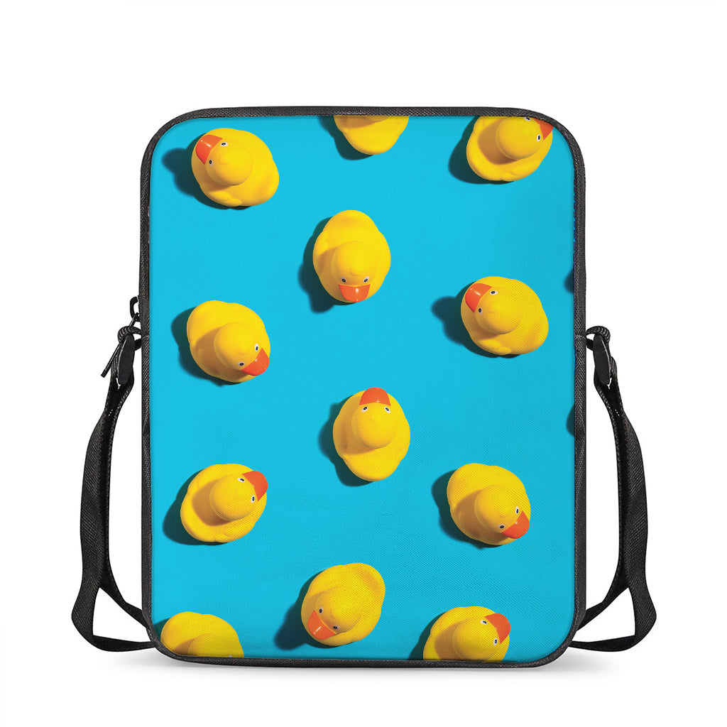 Yellow Rubber Ducks Print Rectangular Crossbody Bag
