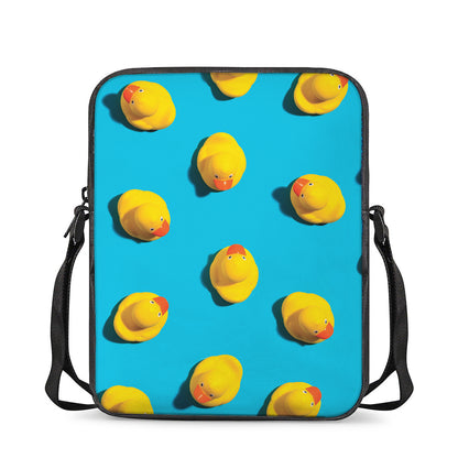 Yellow Rubber Ducks Print Rectangular Crossbody Bag