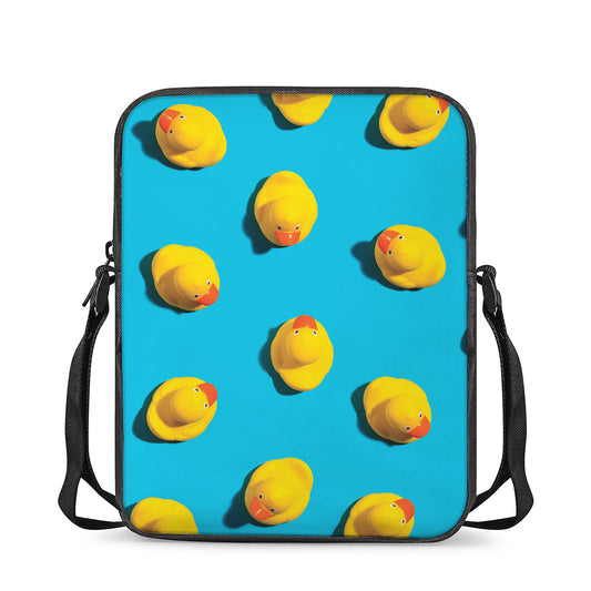 Yellow Rubber Ducks Print Rectangular Crossbody Bag