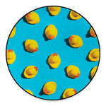 Yellow Rubber Ducks Print Round Floor Mat