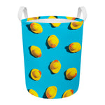 Yellow Rubber Ducks Print Round Laundry Basket