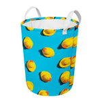 Yellow Rubber Ducks Print Round Laundry Basket