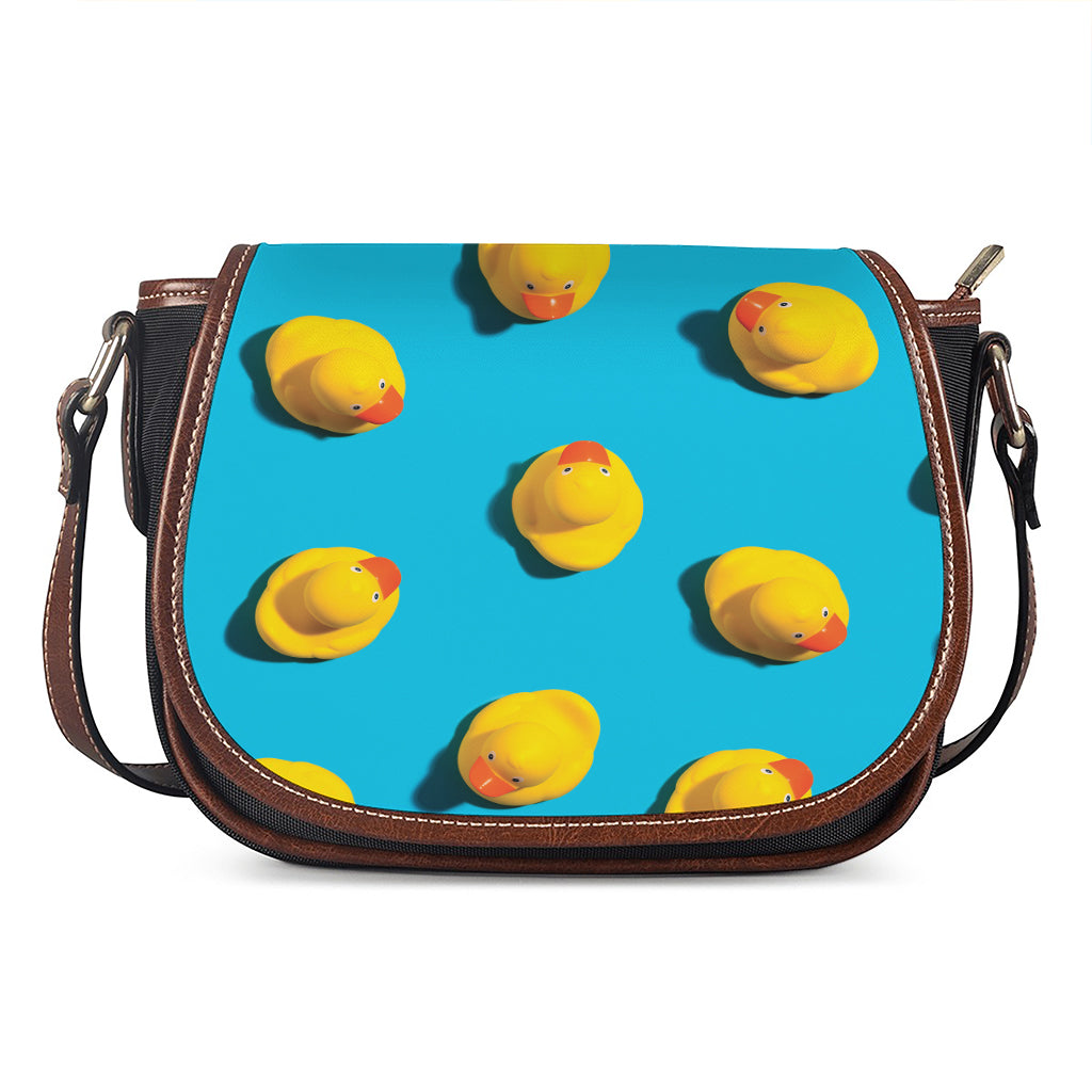 Yellow Rubber Ducks Print Saddle Bag