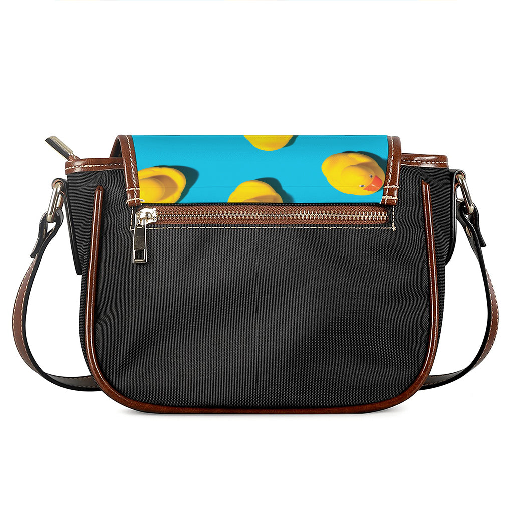 Yellow Rubber Ducks Print Saddle Bag